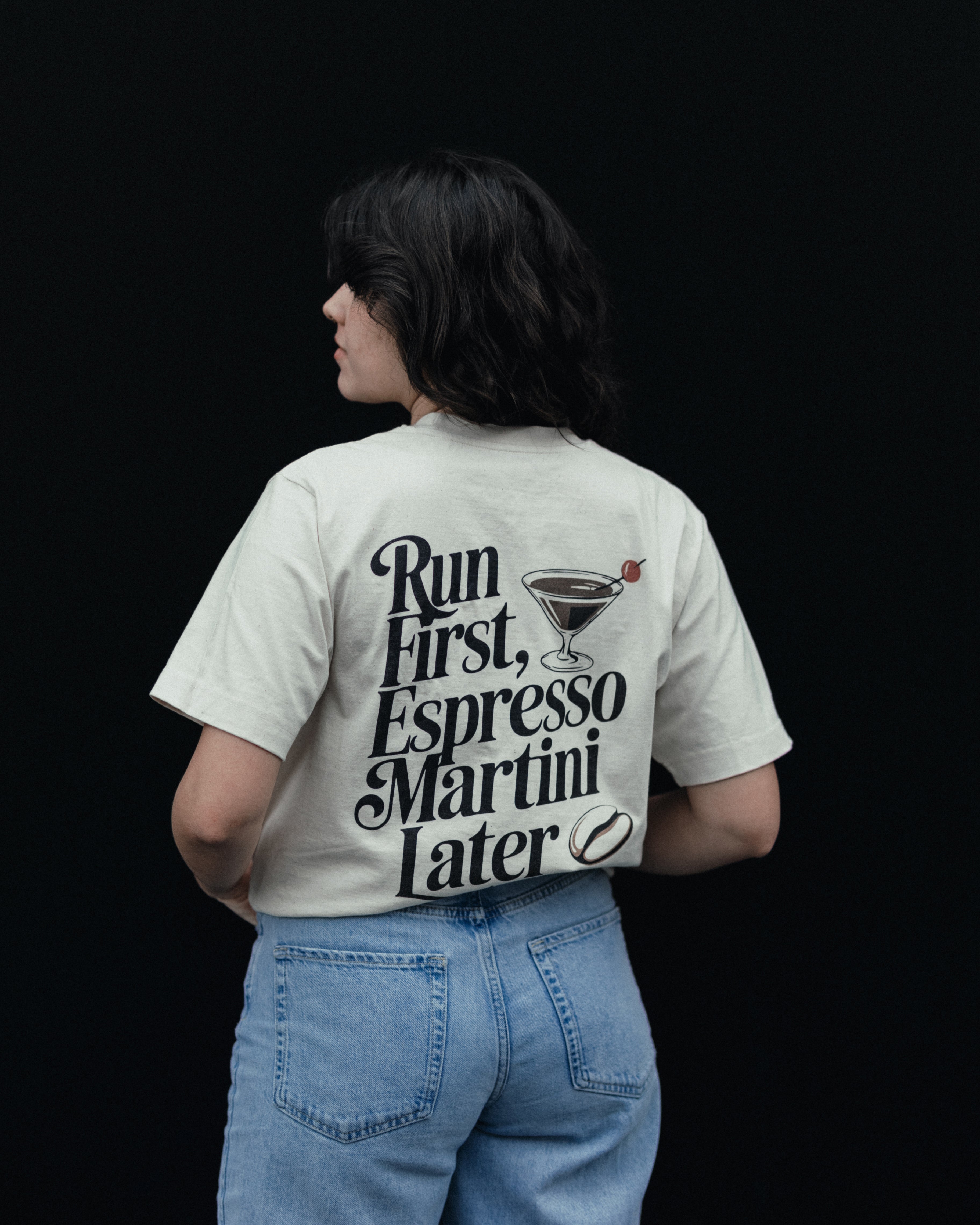 Run first, Espresso Martini later - Oversized T-Shirt